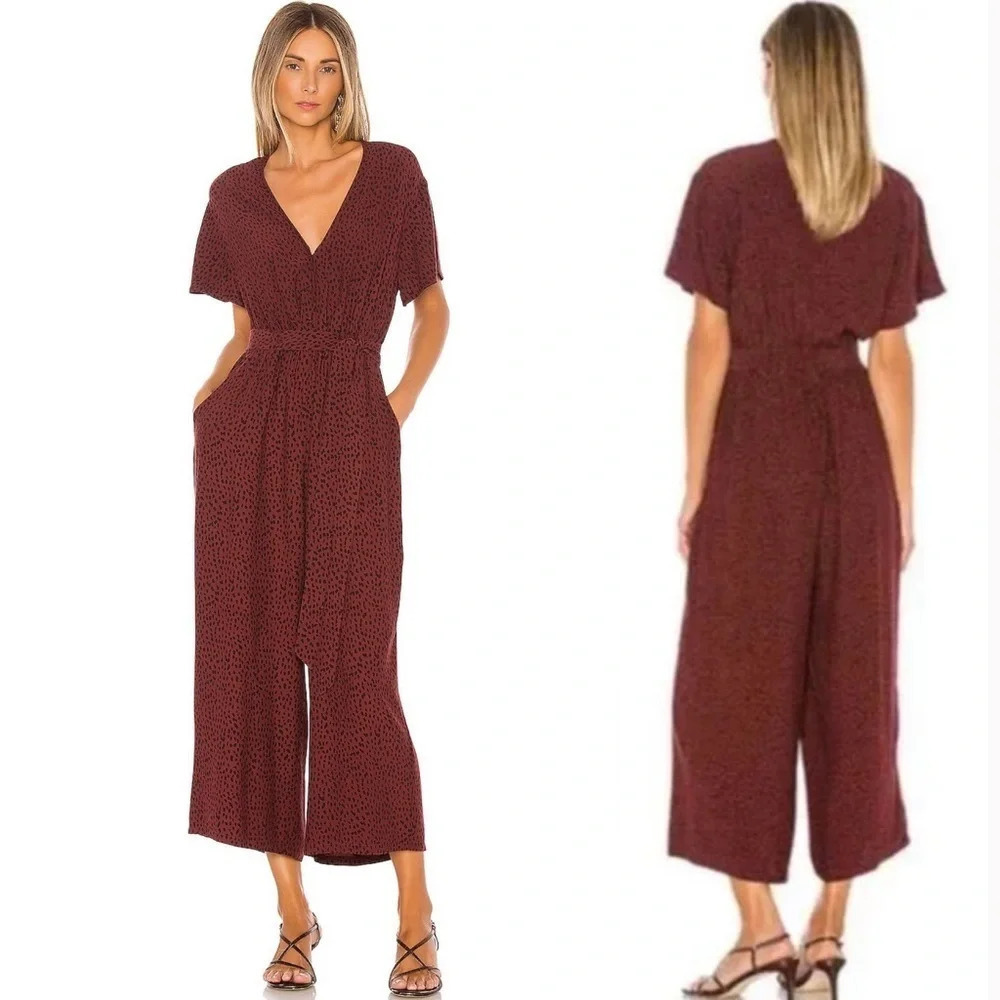 Rails Jet Printed Jumpsuit Rust Casual Women’s Small